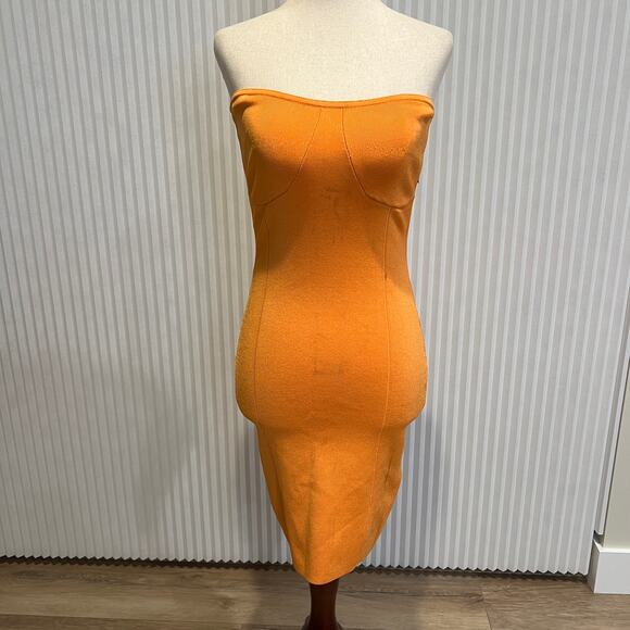 GUESS Women's Kismet Mirage Strapless Minidress Size S In Sun Stone - Picture 4 of 15